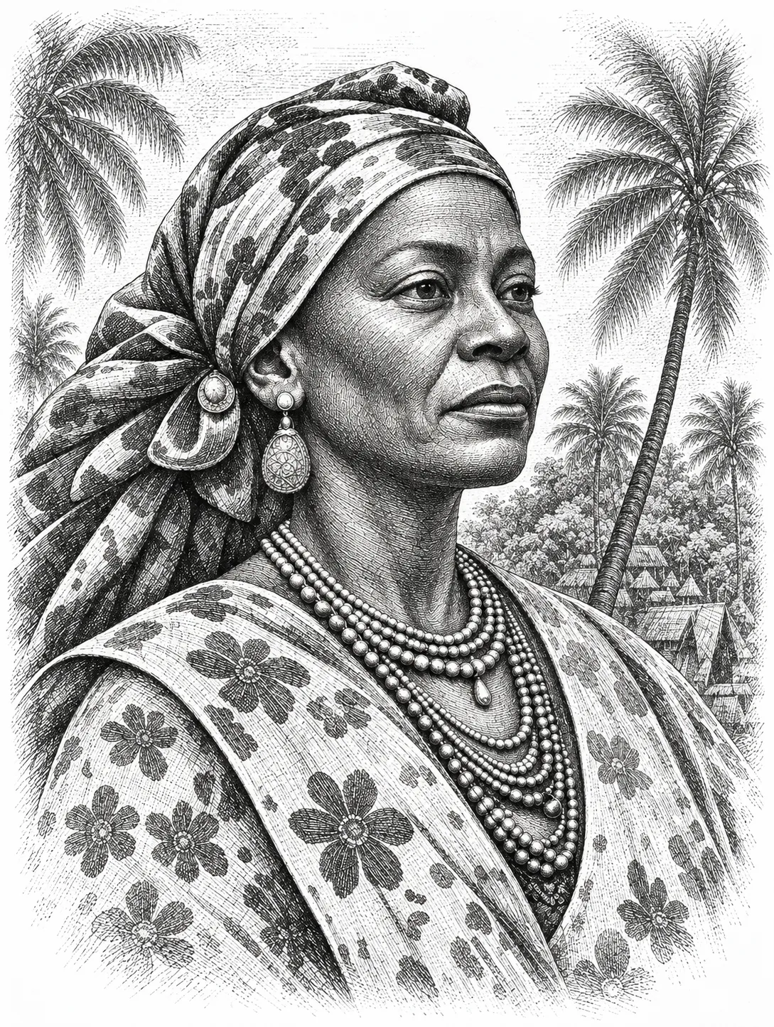 Portrait de la princesse Marie-Anne Ankombie Rapontchombo